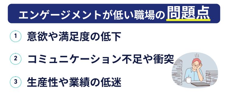 エンゲージメントが低い職場の問題点