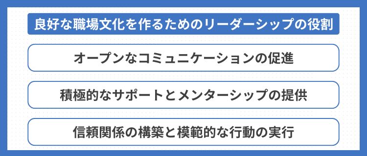 良好な職場文化を作るためのリーダーシップの役割